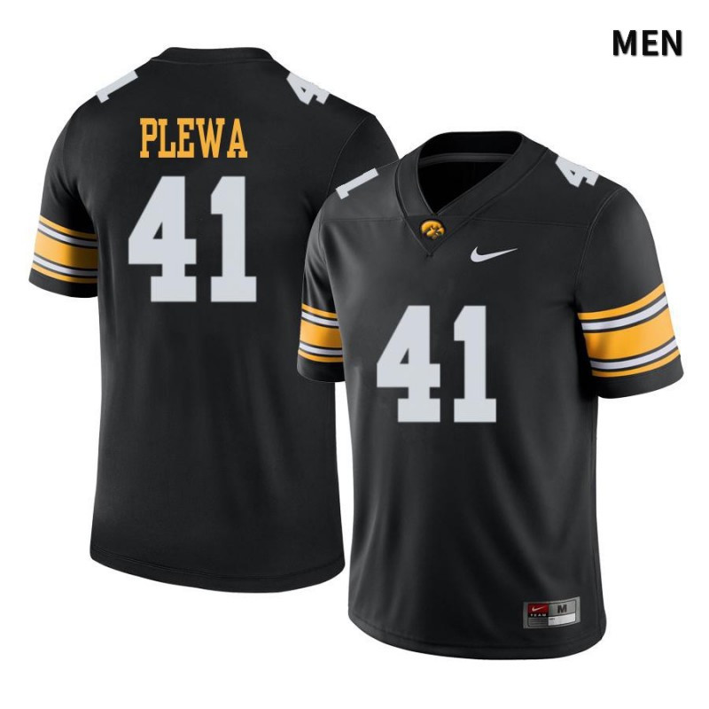 Men's Iowa Hawkeyes NCAA #41 Johnny Plewa Black Authentic Nike Alumni Stitched College Football Jersey WL34N85LB